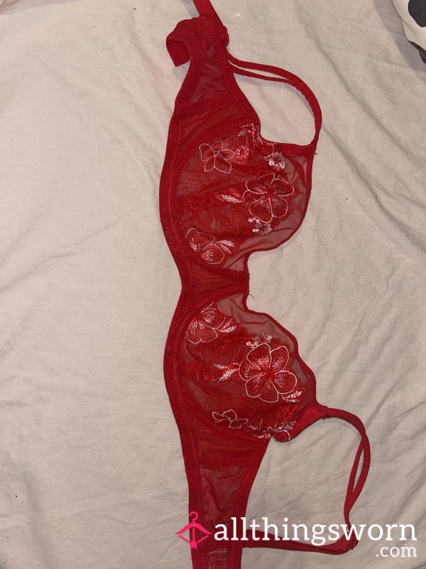 Kinky In Red Lace Bra