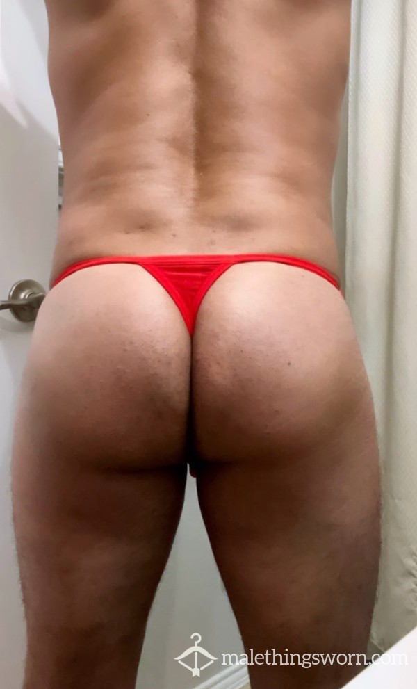 Kinky Worn Red Thong