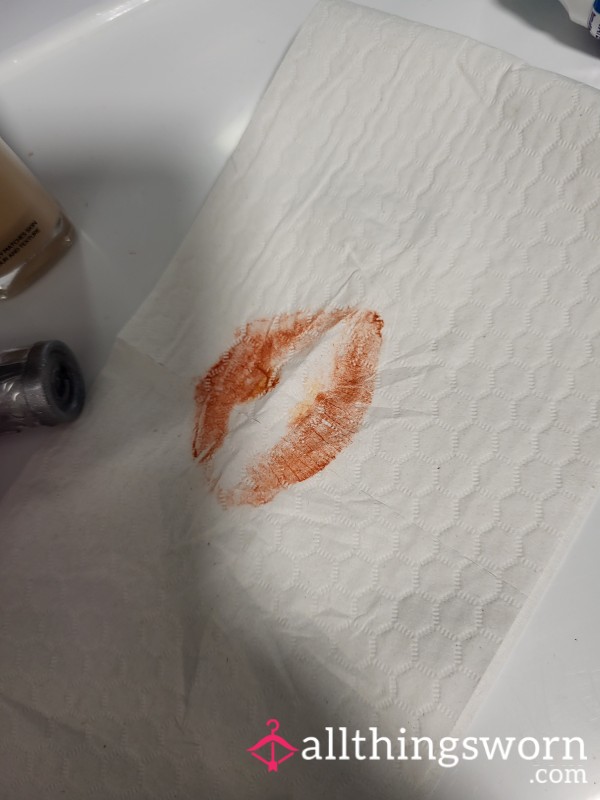 Kiss Lips On Tissue Paper