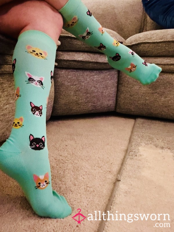 Kitty Cat Knee High Socks