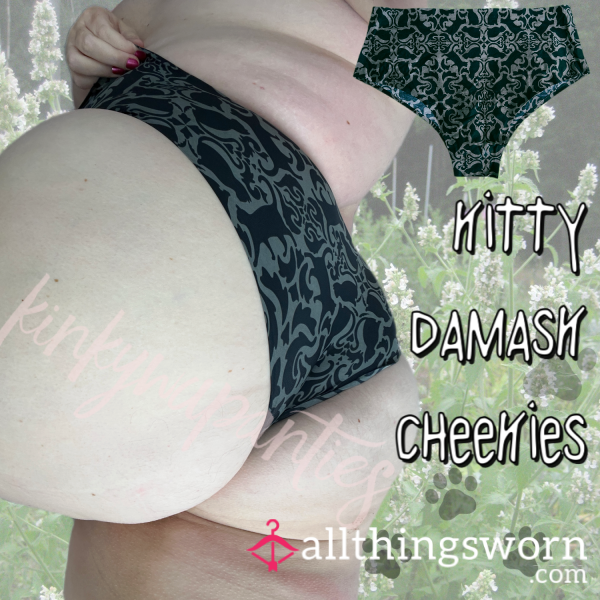 Kitty Damask Cheekies - Includes 48-hour Wear & U.S. Shipping