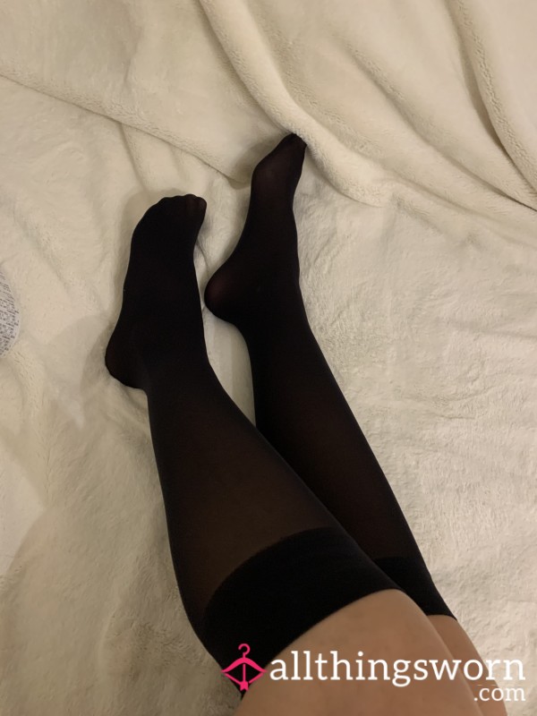 Knee High Black Nylons