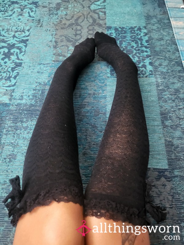 Knee High Black Socks