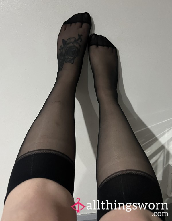 Knee High Black Stockings