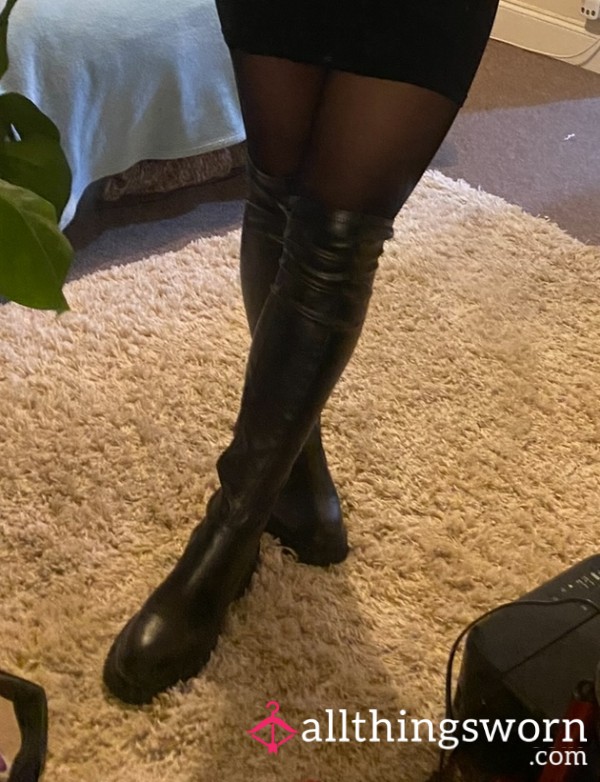 Knee High Boots Well Worn