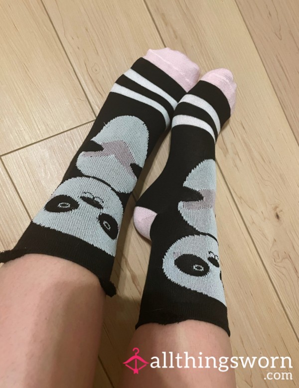 Knee High Pink Panda Socks