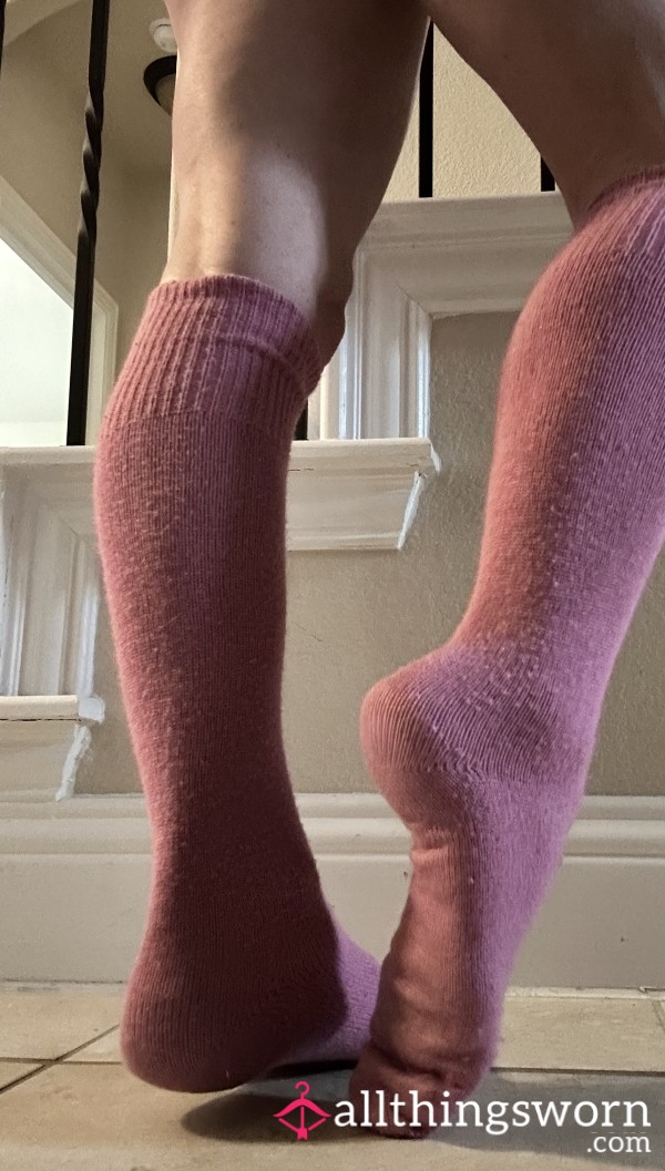 Knee High Pink Socks