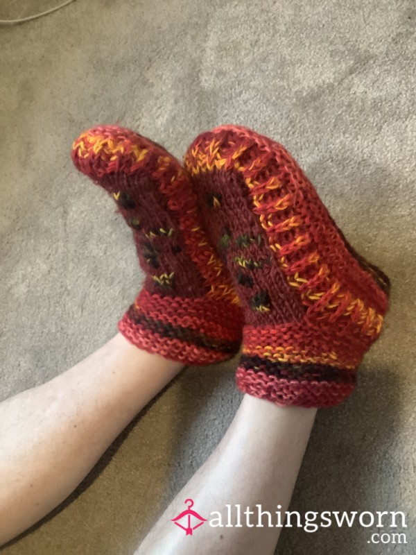 Knitted Horny Foot Warmers