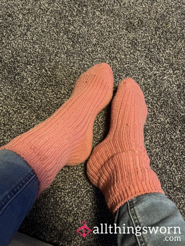 Knitted Pink Socks