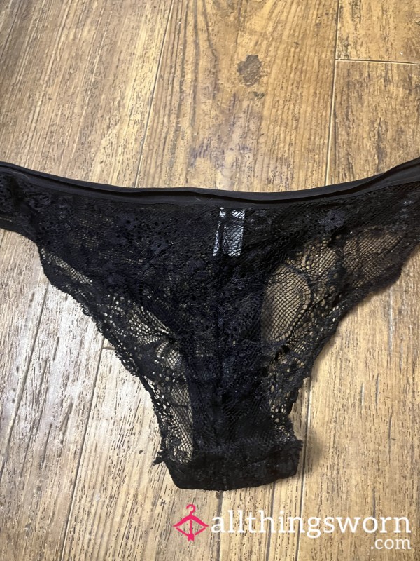 Lace Black Worn Panties