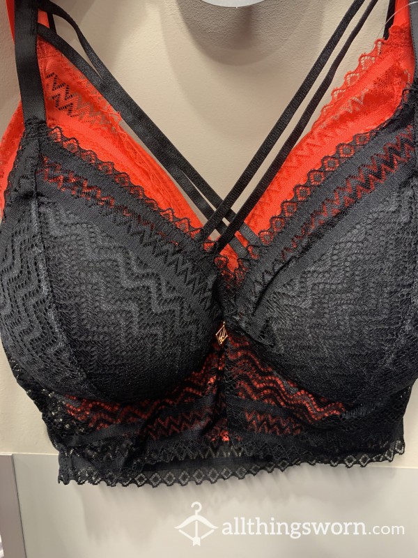 Lace Bra Red/black