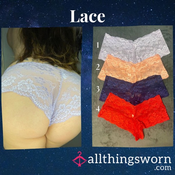 Lace Cheekies With Cotton Guesset