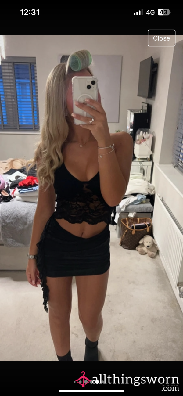 Lace Co Ord Skirt And Top