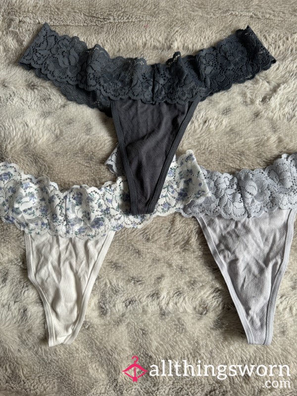 Lace/ Cotton Thongs