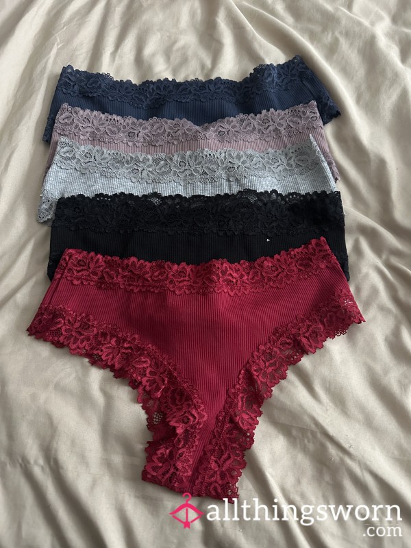 Lace Edged Cotton Panties