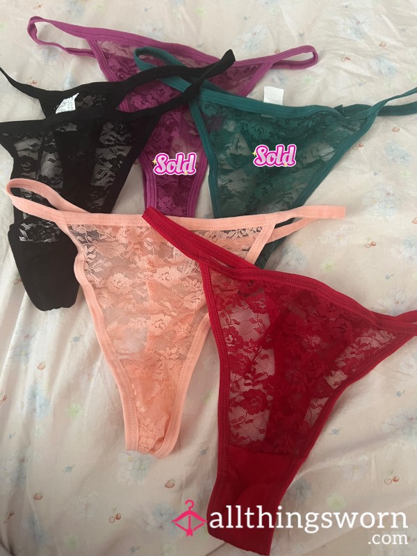 Lace Flor*l Thongs