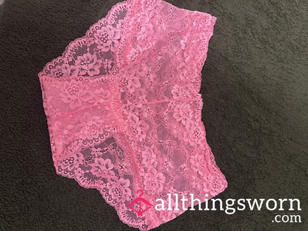 Lace Hot Pink Panties Size Xl