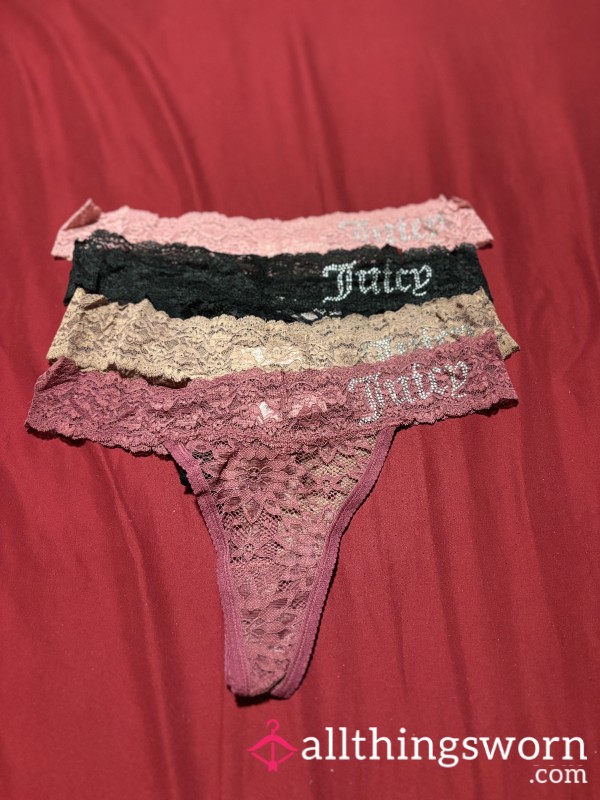 Lace Juicy Couture Thong Multicolor