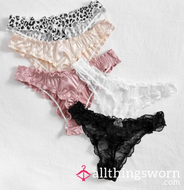 Lace Or Satin Thongs With 1 Premade Of Your Choice On Completion Of Sale.