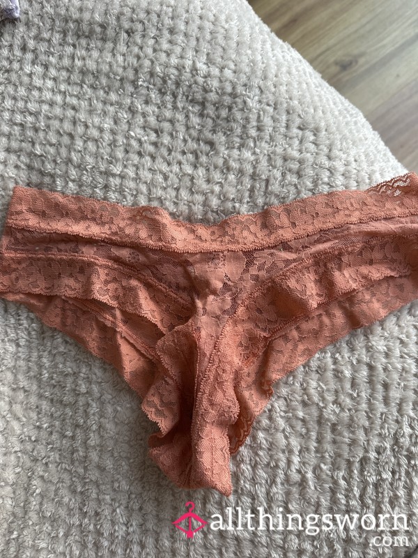 Lace Orange Cheekster Panties