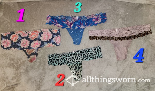 LACE PINK THONGS  $15