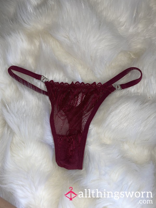 Lace String Maroon Thong