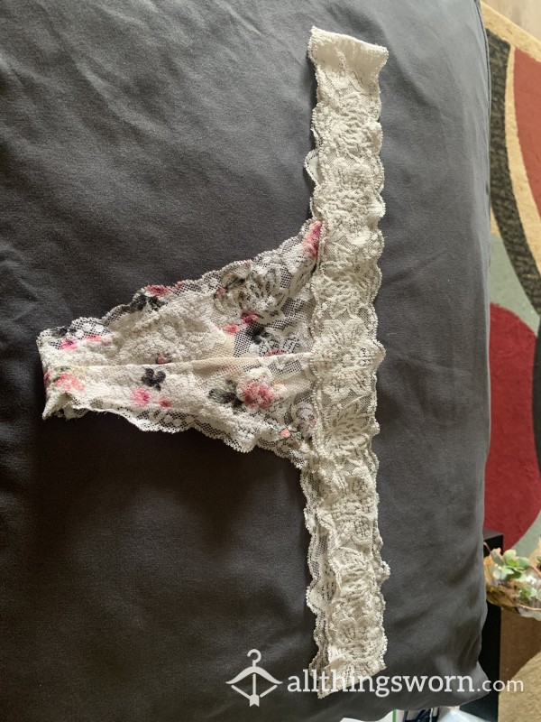 Lace Thong, Flower Print, Victoria’s Secret