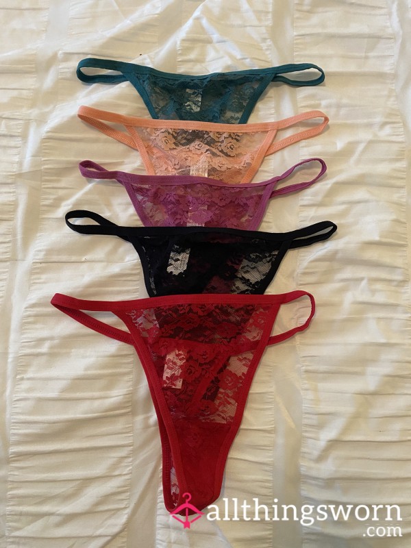 Lace Thongs. Size XS. Choose One For Me To Make Creamy For You