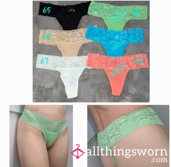 Lace Thongs With Cotton Gusset & Add-on Options