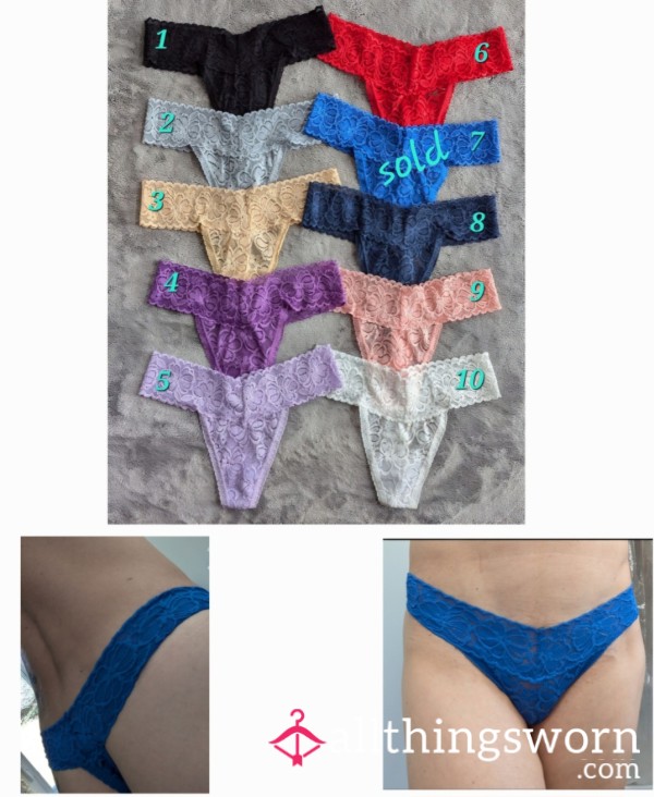 Lace Thongs With Add-on Options