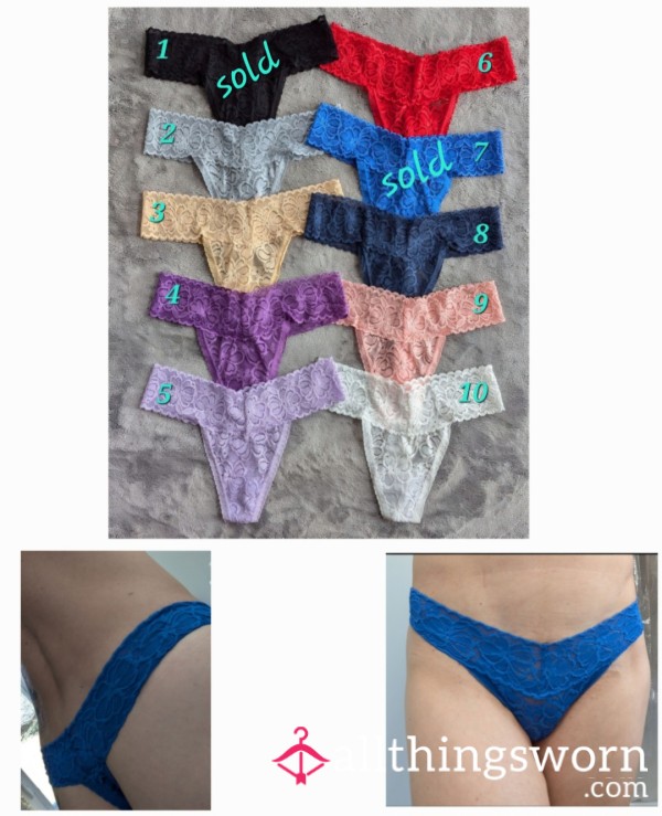 Lace Thongs With Add-on Options