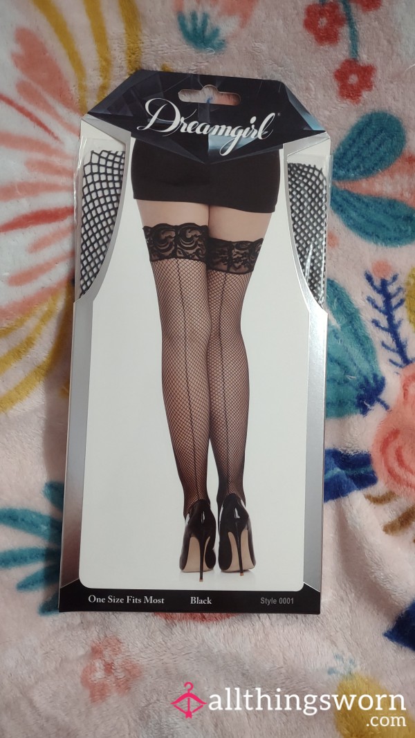 Lace Top Fishnet Stockings Dream Girl *