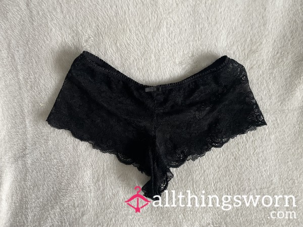 *claimed* Old Lacey Black Cheeky Hipster Knickers