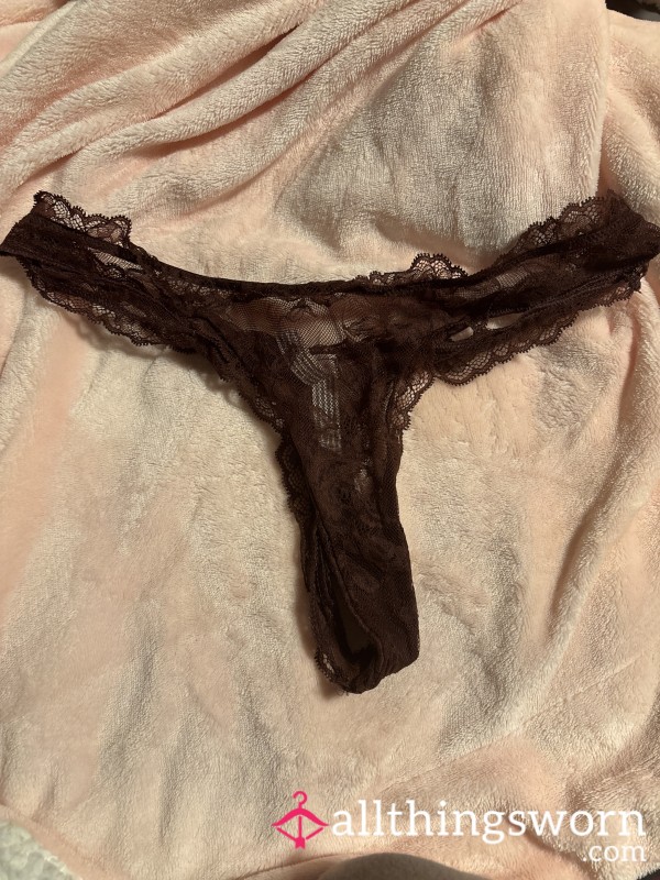 VS Lacey Burgundy Lingerie Thong!!