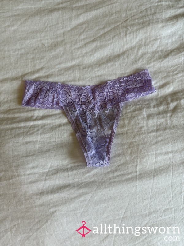 Lacey Purple Thong