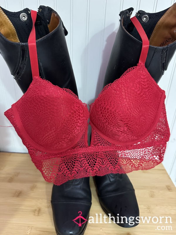 Lacey Red Bra