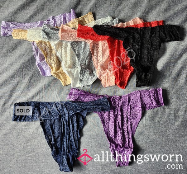 Lacey Thongs In Lots Of Colors - Ready For Custom Wear