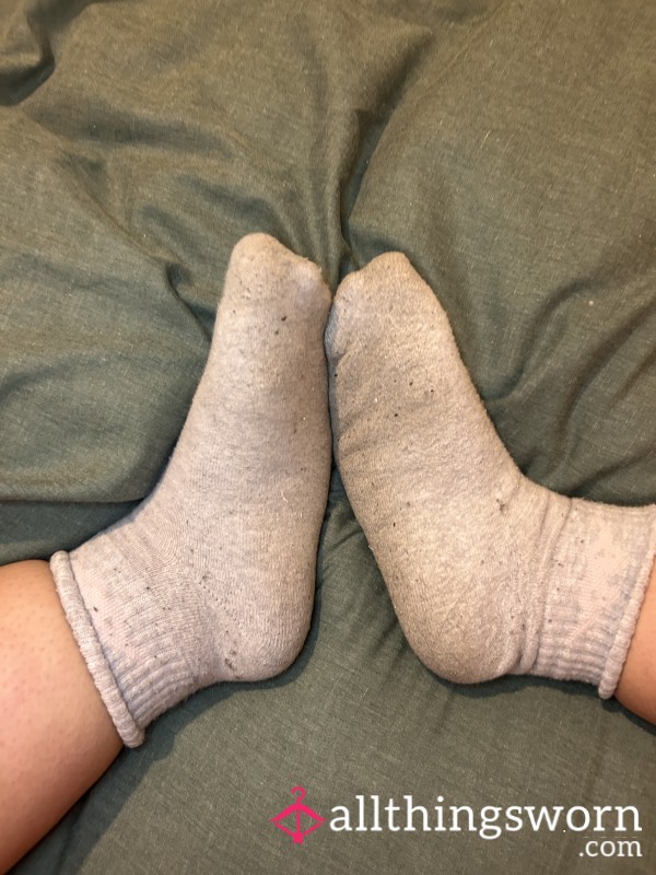 Ladies Kappa Used Grey Sweaty Gym Socks