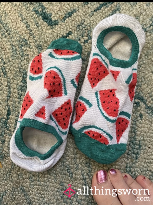 LADIES WELL LOVED WATERMELON SOCKS