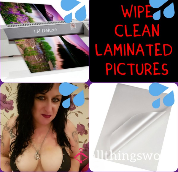 Laminated Wipe Clean Pics 🍆💦