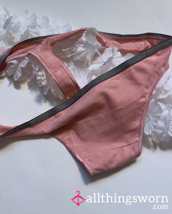 Large Hanes Pink Thong