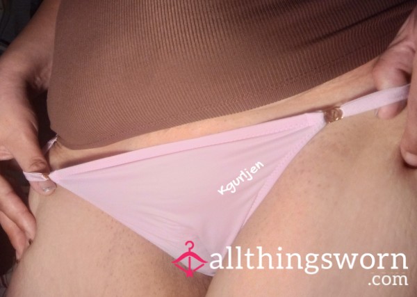 Large Silk Light Pink Adjustable VS Thong