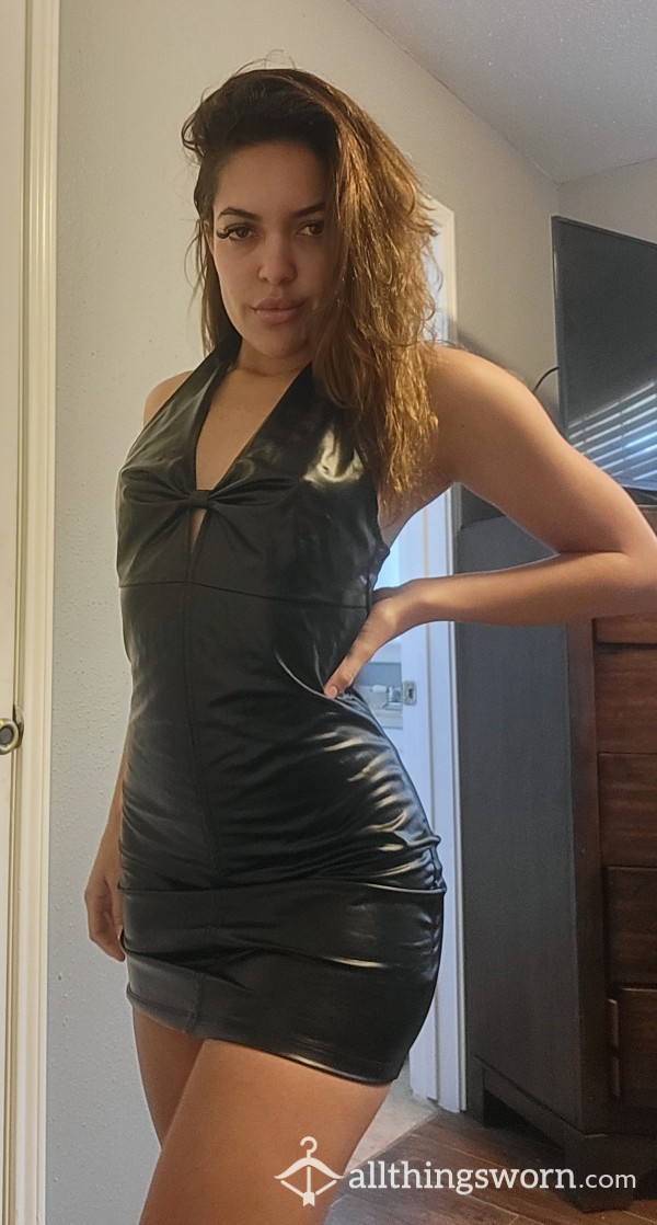 Latex S**y Black Dress