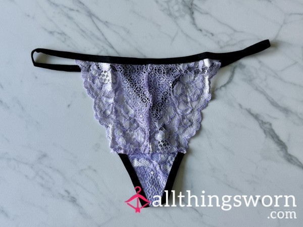 Lavender Lace Thong