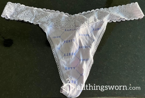 Lavender Thong, Lacy, Savage X Fenty Cotton - Sz Small