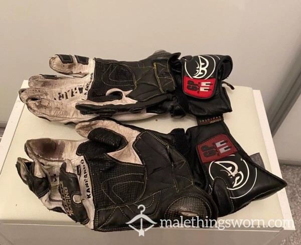 LEATHER MOTORBIKE RACING GLOVES