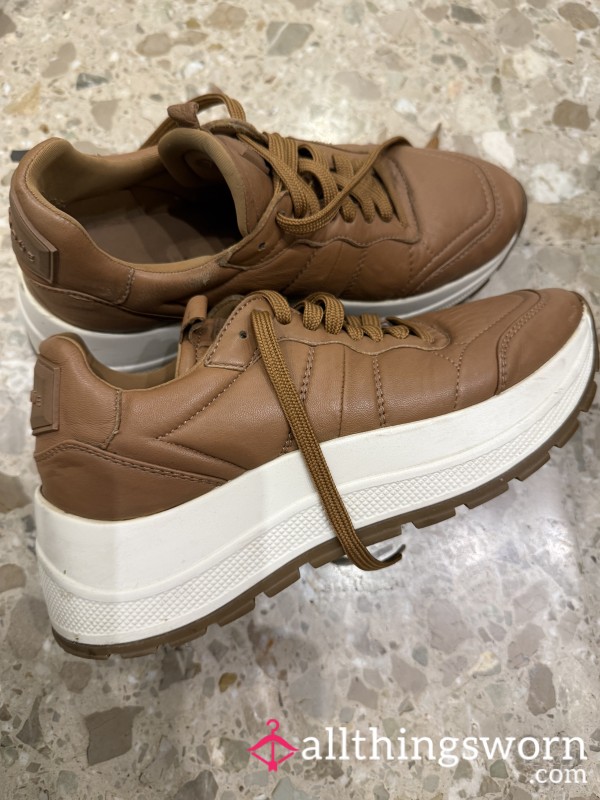 Leather Platform Sneakers