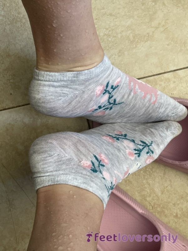 Surprise Cute Pair Lemonade 💦 Drenched Socks, Filthy, Dirty Worn In