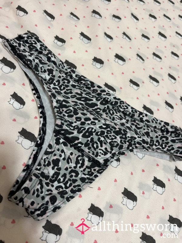 Leopard Cotton Thong