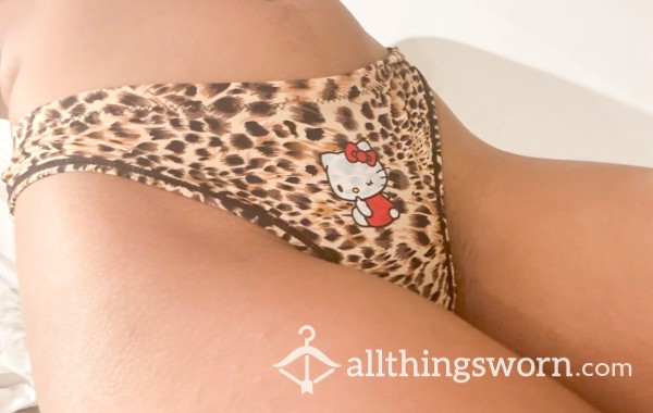 Leopard Hello Kitty Thong